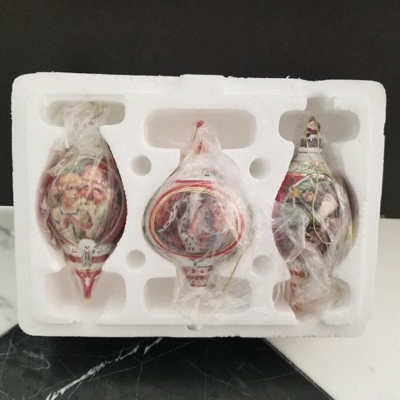VNTG 2000 Bradford Exchange Santa Millennial Porcelain Ornaments Collection #2 - Picture 10 of 10